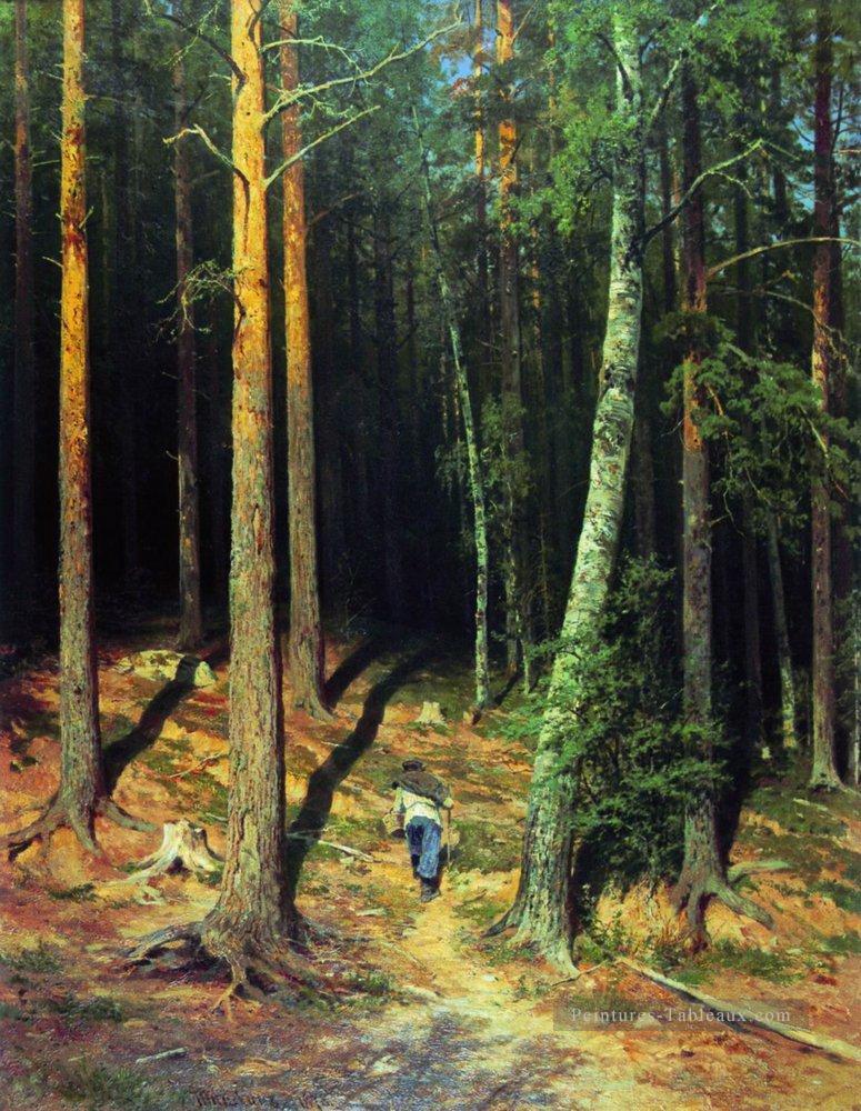 forêt de pins 1878 paysage classique Ivan Ivanovitch Peintures à l'huile